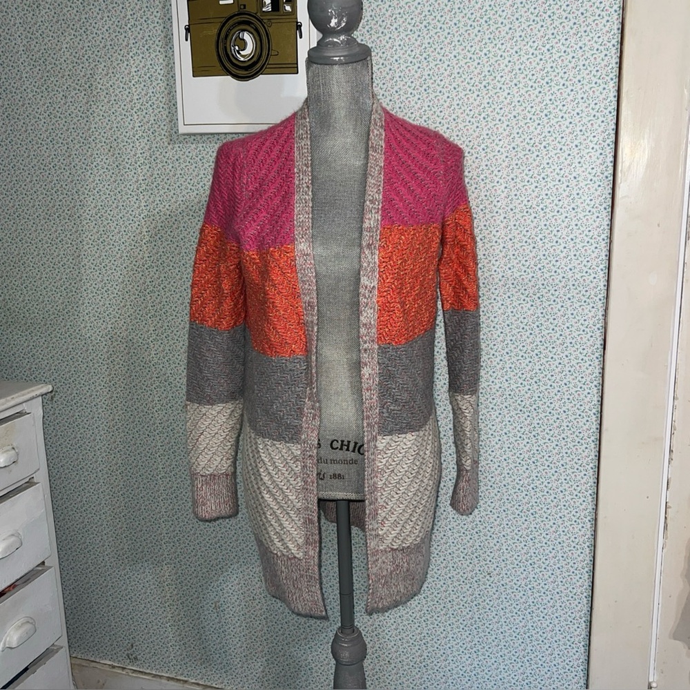 American Eagle Outfitters Women Sz XS/S Light Chunky Knit Long Cardigan Sweater